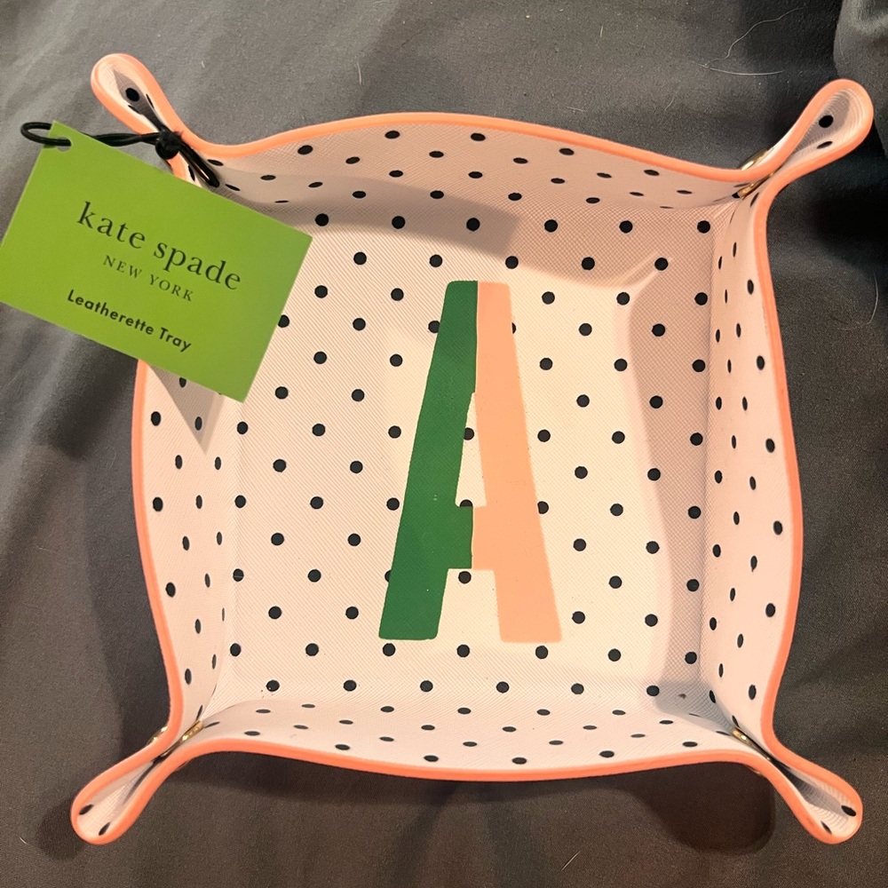 Kate Spade Polka Dot Leatherette Tray
